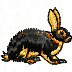 Rabbits Embroidery Design 5 Rabbits Embroidery Design 5